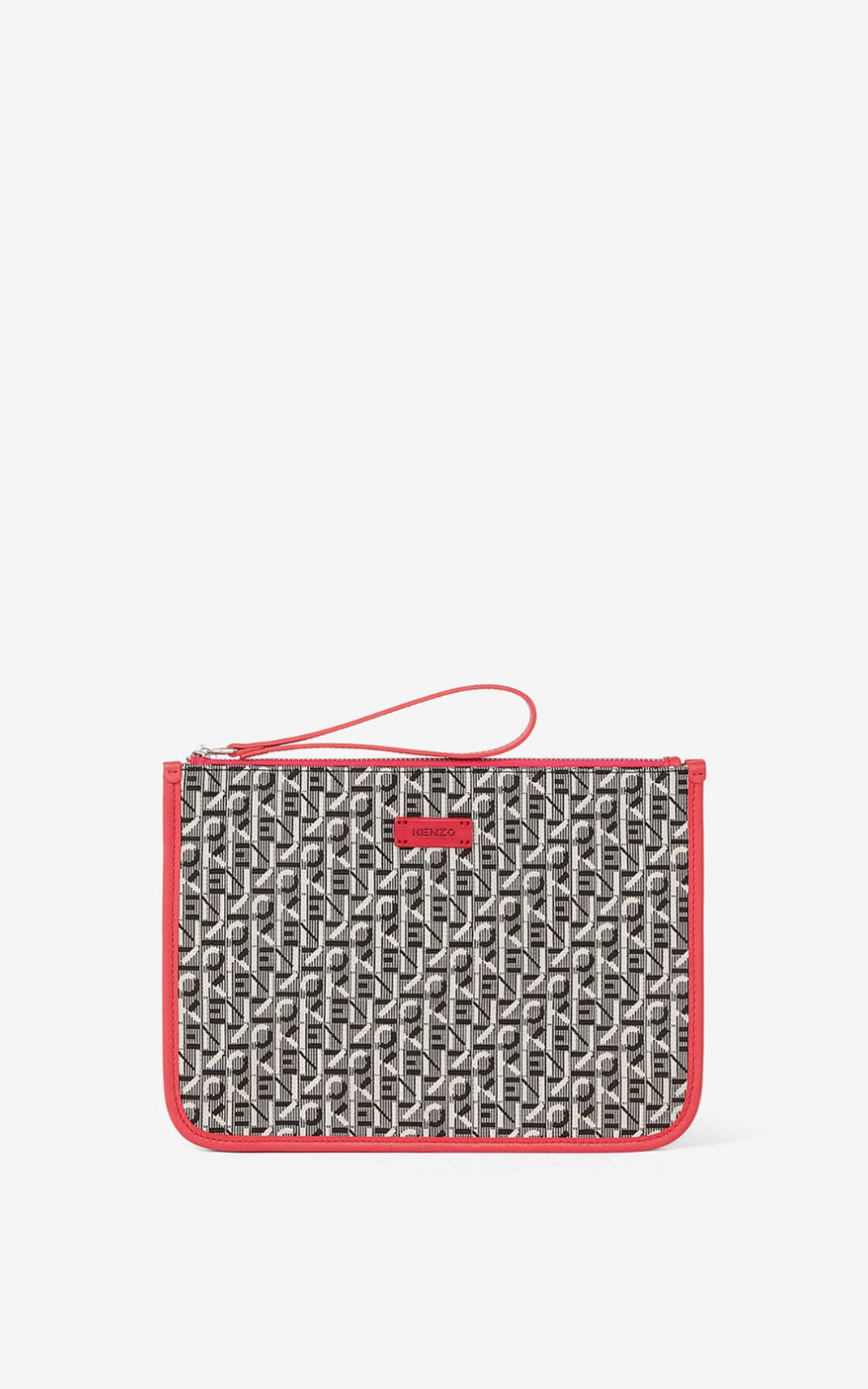 Kenzo Jacquard Courier Clutch Çanta Bayan Mercan | 4285-LZYPD